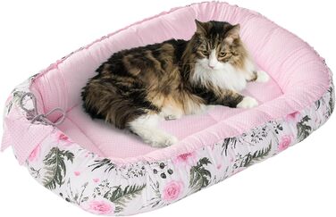 Килимок для кота та собаки Medi Partners 75x60x10 см, рожевий, м'який, для сну та відпочинку