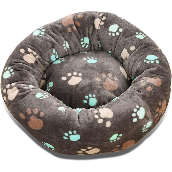 Кругла лежанка для собак PETCUTE: м'яка, зручна, для маленьких, середніх та великих собак, чорна, XS (40 см), миється