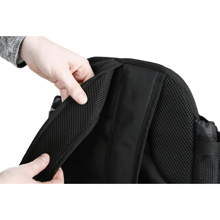 Сумка переносна Kerbl Fronttragetasche Vacation, 31 x 24 x 38 см, чорний/червоний