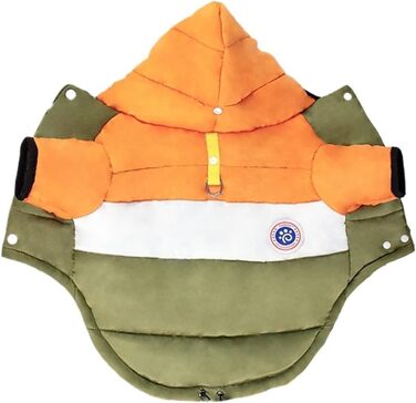 Зимова куртка для собак та котів: тепла бавовняна модель для чихуахуа, мальтизе та інших порід (Orange, M)