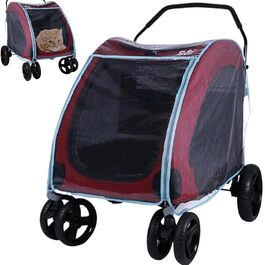 Захист від дощу для візка для собак, велика блискавка, захист для візка для домашніх тварин, водонепроникний, прозорий, PVC, захист від негоди, аксесуари для домашніх тварин