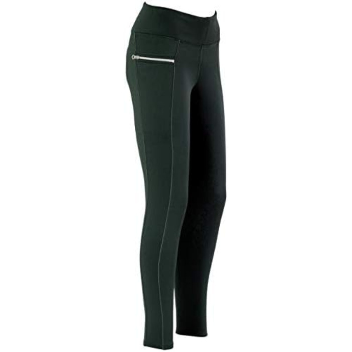Лазура - зимові рейдінг-легінси для жінок та дітей Ліза | Термо-легінси для їзди верхи | з повним силіконовим захистом та кишенею для телефону | дихаючі зимові рейдінг-штани | екіпірування для верхової їзди в багатьох кольорах та розмірах (176, Зелений)