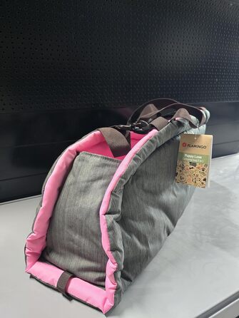Сумка-переноска для собак і котів Flamingo Xenos Taupe - 47x25x28 см - Міцна та зручна