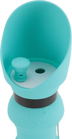 Складана пляшка для води для собак, силіконовий напійник для тварин, диспенсер для води для цуценят, дорожній напійник для собак, для прогулянок та походів (Blue)