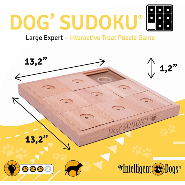 Інтерактивна іграшка для собак My Intelligent Dogs Sudoku Expert Classic – розвиваюча гра-головоломка для великих порід