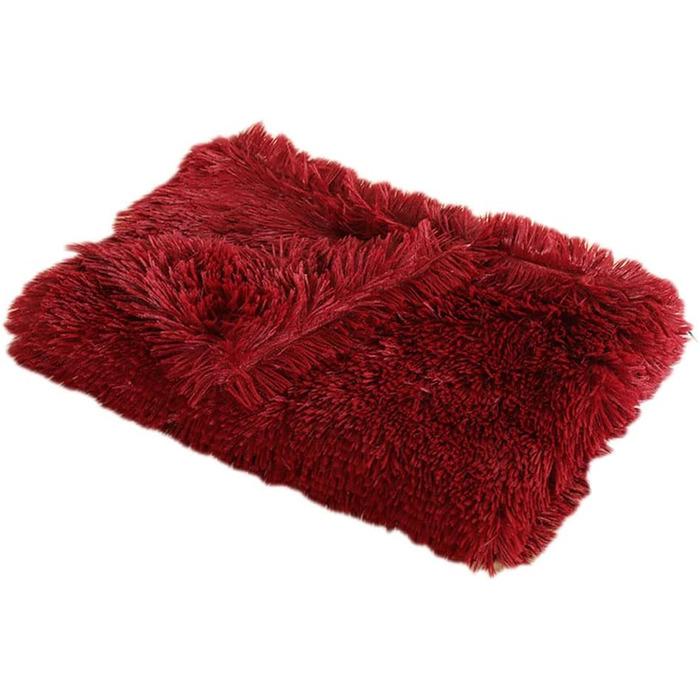 М'яка флісова ковдра для собак та котів, 78x54 см, червона