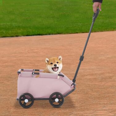 Візок для собак та котів, складаний, рожевий, до 10 кг, 86 x 51 x 35 см