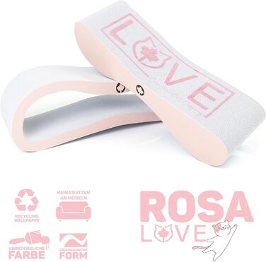 Котячий будиночок Kratzbrett для котів - рожевий - Love Kratzpappe, Kratzwelle, точилка для кігтів (Orbit і Satellite 2.0 в комплекті)