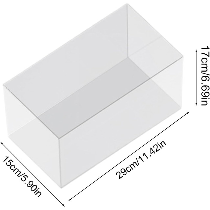 Акваріум Luckxing 29x15x15 см: прямокутний, без рамки, для риб та рослин