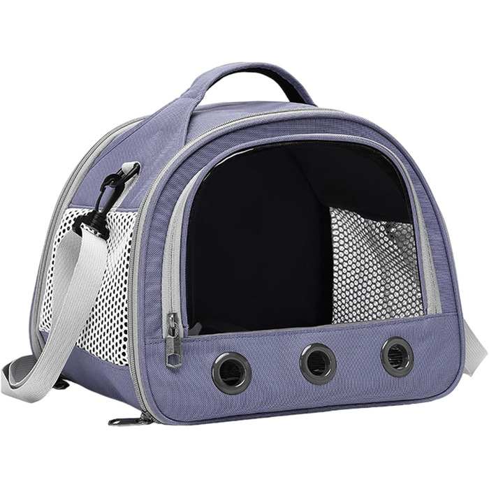 Переносна сумка-переноска для птахів Vogeltransport - Легка, дихаюча сумка для папуг, хом'яків та інших дрібних тварин, фіолетового кольору
