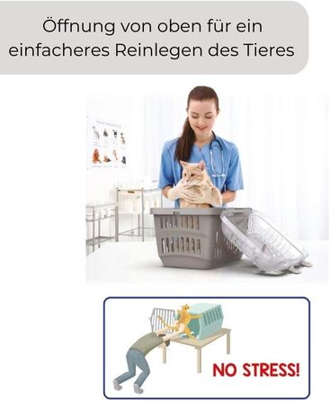 Транспортна переноска для котів з верхнім відкриванням, без стресу. Підходить для собак, котів, тварин. Транспортна коробка для котів, кроликів.