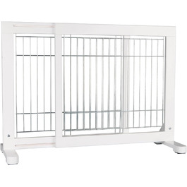Ворота для собак TRIXIE регульовані, дерев'яні, 65–108 × 61 см, білі
