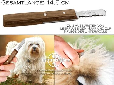 Набір для грумінгу собак 4 в 1: машинка для стрижки, щітка для підшерстя, триммінгові гребені, видалення ковтунів. З нержавіючої сталі з дерев'яною ручкою