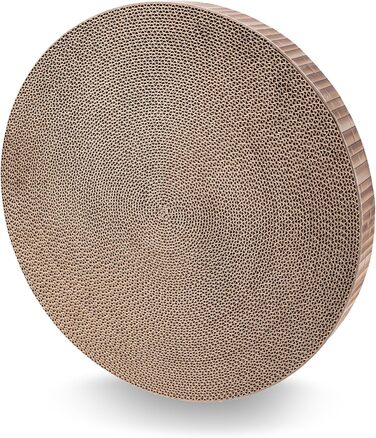 Кігтеточка для котів Petaureus Zylinder з вставкою | Стильна та екологічна | Ø 40 см | Крізь-картон з змінним вкладишем