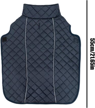 Зимовий теплий одяг для собак - Вітростійка жилетка-світловідбивач для собак, теплий зимовий одяг для собак | Для активного відпочинку: походи, пікніки, кемпінг, катання на лижах, прогулянки містом (Темно-синій)