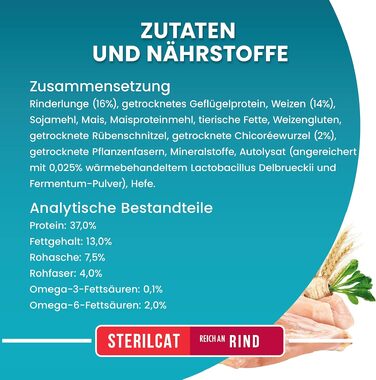 Сухий корм для стерилізованих котів Purina ONE Bifensis з яловичиною, 5.7 кг