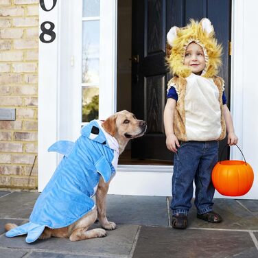 Костюм для собак FLAdorepet на Halloween: теплий флісовий костюм корови для великих собак, розмір 6XL (Обхват грудей 89 см, вага 23-36 кг), блакитний