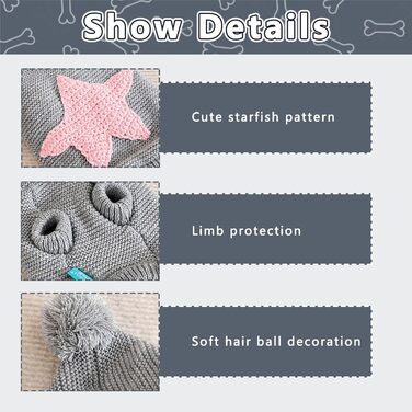 Жовтий теплий пуловер для собак Galatée з коміром-горловиною для Чихуахуа, Бульдога, Такси, Мопса, Йорка (M)