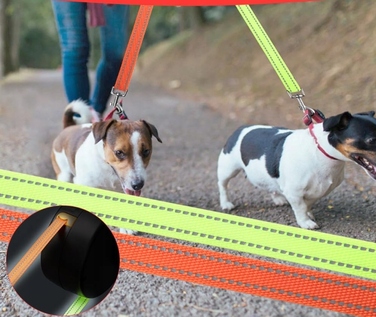 Подвійний автоматичний рулетки-повідець для собак 3м з ліхтариком, міцний ретрактор до 10 кг