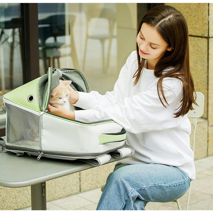 Рюкзак для собак та котів PETCUTE - дихаючий, складний, для маленьких тварин, рожевий