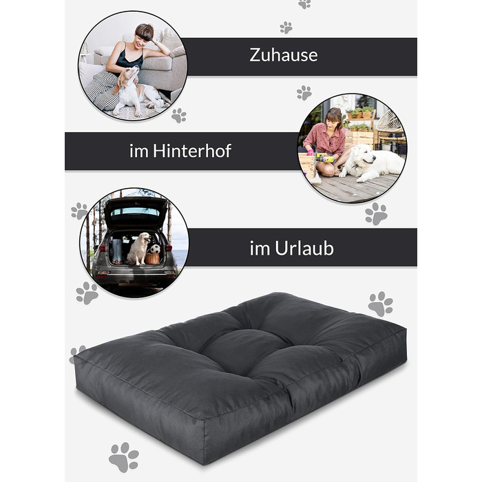 Лежанка для собак у трьох розмірах M, L, XL, 10 см заввишки, м'яка підстилка для собак, 100% Оксфорд-поліестер, легко миється