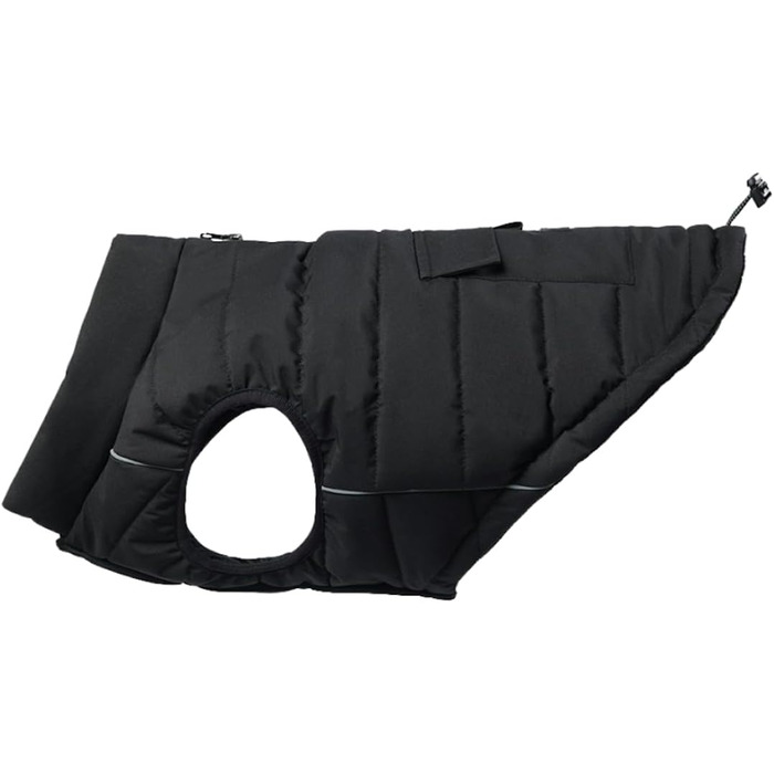 Тепла водонепроникна зимова куртка для собак Spark Paws Warmshield™, флісова, вітрозахисна, з відбивачами, для середніх і великих порід, чорна, розмір S