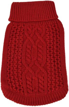 Вовняний пуловер для собак, теплий зимовий пуловер з високим коміром, одяг для собак, теплий пуловер з в'язаного полотна для цуценят, маленьких та середніх собак