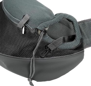 Сумка-переноска для собак та котів, чорна, з дихаючого матеріалу, складна, з регульованим ременем, для цуценят та малих тварин