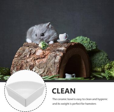 Керамічна годівниця для тварин PATKAW: миски для хом'яків, морських свинок, їжаків, білих тварин