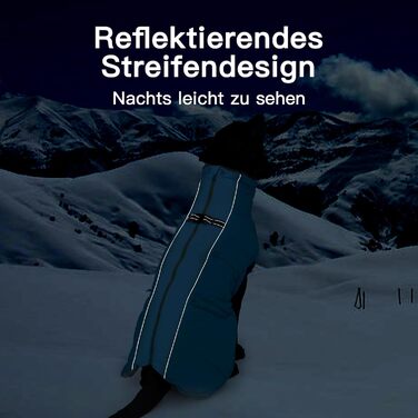 Водонепроникна куртка для собак на зиму, тепла флісова куртка для середніх собак, захист від бруду, для далматинців, зелено-блакитна, розмір L