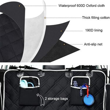 Захист для багажника автомобіля для BMW X1 F48 (2016-2021) – водонепроникний килимок для собак з кишенею та захистом краю багажника