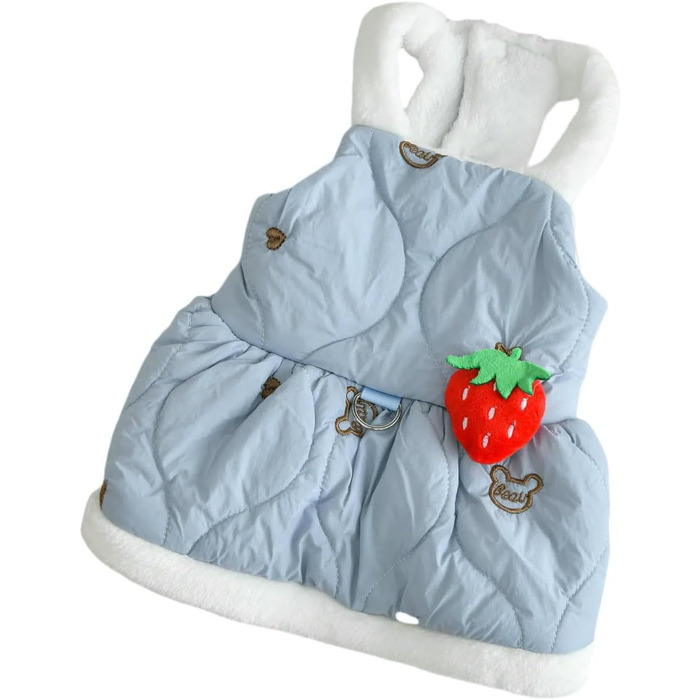 Одяг для собак: теплий костюм на осінь-зиму для Йоркширського тер'єра (блакитний, L)