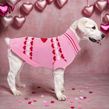 Теплий в'язаний зимовий пуловер для собак з коміром-горловиною, підходить для котів та цуценят, розмір Small