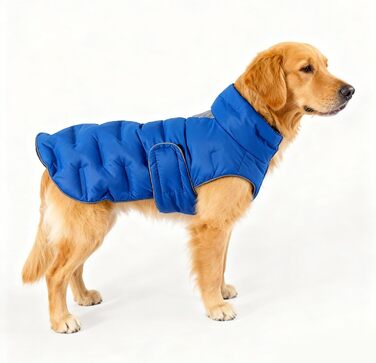 Зимова куртка для собак Mante, тепла пуховка для собак та котів, міцний в'язаний пуховик з м'якого матеріалу для комфорту та тепла (М'ятно-зелений, ), М'ятно-зелений (L, Синій)