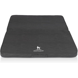 Ортопедичний килимок для собак Knuffelwuff Roanoke: чорний, 100 x 80 см, знімний та миючий чохол, для великих, середніх та маленьких собак