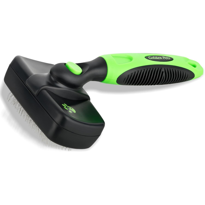 Щітка для собак та котів Golden Pets самоочисна, для короткої та довгої шерсті, для собак та котів різних розмірів, швидке очищення та догляд, інструкція в комплекті