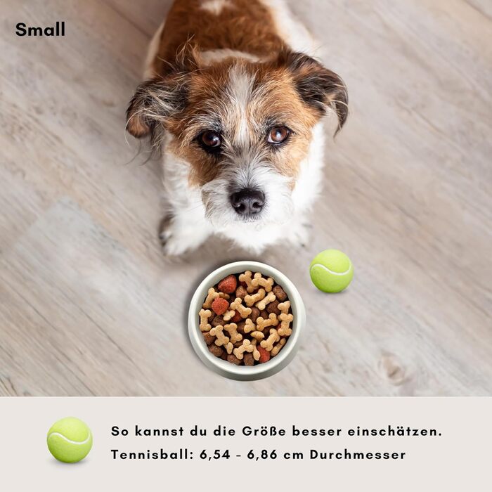 Керамічна годівниця для собак hej.mo | Діаметр 16 см, об'єм 0.9 л | Міцна, миється в посудомийній машині, стійка до подряпин та укусів | Для маленьких та середніх собак (Крем)