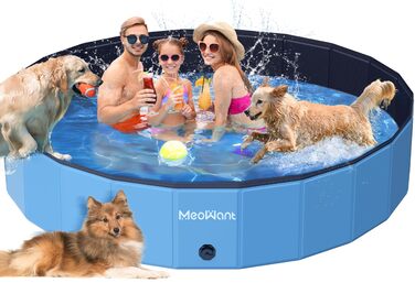 Басейн для собак Meowant складний, великий, 220x40 см, PVC, дитячий, портативний, антиковзний, для миття собак