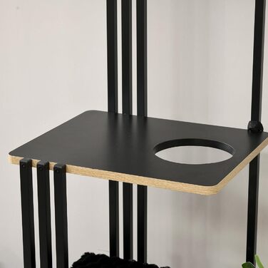 Дерев'яний комплекс для котів PawHut з ігровим м'ячем, 40x30x43 см (85x48x170 см)