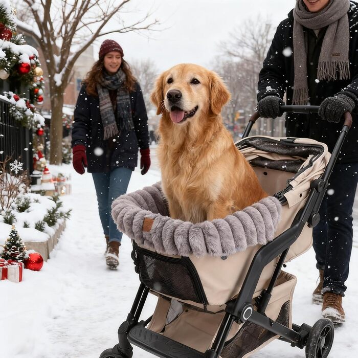 Підкладка для візка для собак та дітей - тепла, м'яка, знімний килимок з магнітною застібкою | для дому, подорожей, котів, цуценят, всередині та зовні