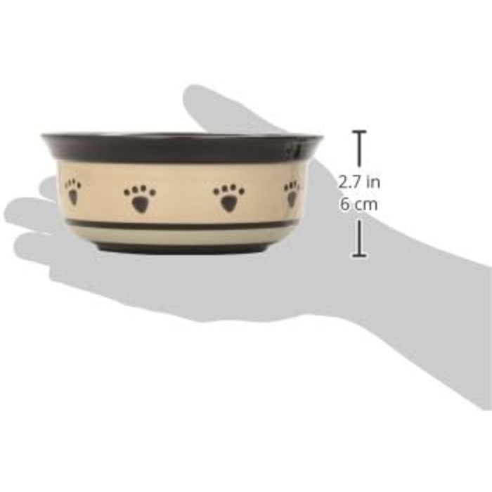 Керамічна миска PetRageous Metro Paws для котів і собак, 16,25 см, мультиколір, підходить для мікрохвильовки та посудомийки