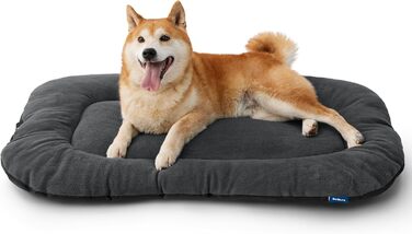 Кілимок для собак BEDSURE - м'який та зручний, 89x56 см, темно-сірий. Підходить для великих та середніх собак, з неслизькою основою.