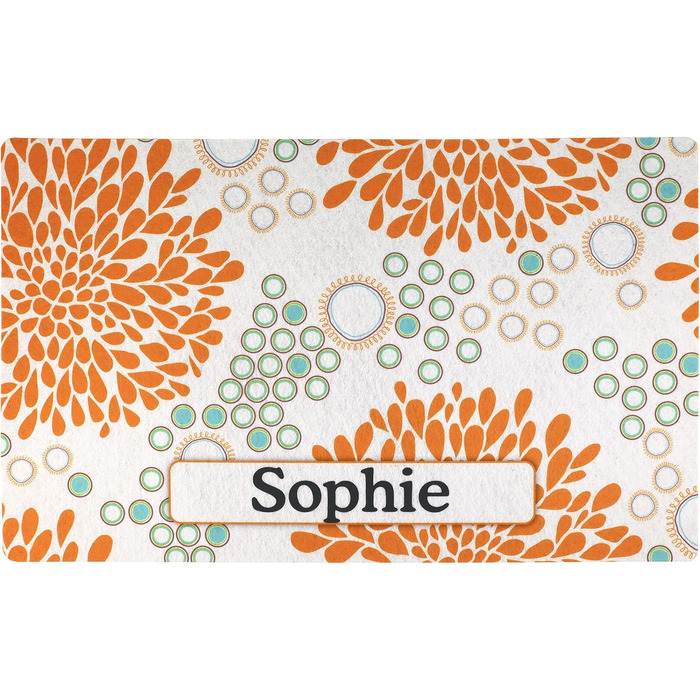 Drymate килимок для годівлі домашніх тварин - персоналізований килимок під миску для собак та котів (з перероблених волокон, можна прати в машині), розмір Small - 12' x 20', Paw Dots - Black Small (12' x 20') Paw Dots – Schwarz (Small (12' x 20'), помаран