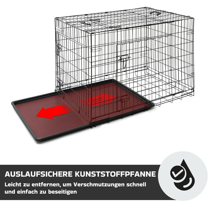 Клітка-переноска для собак, розмір S, чорна, 61x42x48,5 см. Розмірна переноска для собак та інших тварин, складна