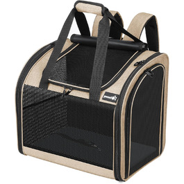 Рюкзак для собак та котів Pecute: зручний та вентильований, для подорожей та прогулянок (Хакі)