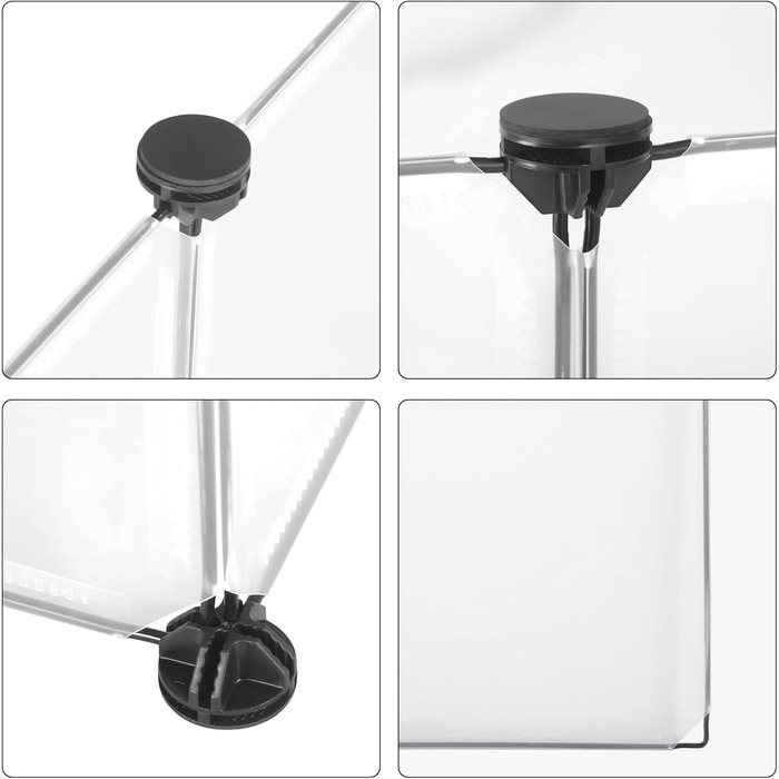 Клітка для кроликів, морських свинок та цуценят EUGAD, 145x46x75 см, прозора панель 35x45 см, без дверцят