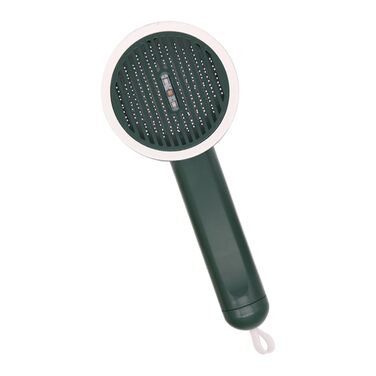 Гребінець для собак та цуценят Slicker від випадання шерсті | Ергономічна гребінець з кнопкою для розплутування для щоденного догляду за шерстю, білий (зелений)