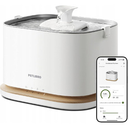 Бездротова фонтан-поїлка для котів Petlibro Upgraded Dockstream 2, безшумна, 3 л