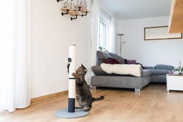 Дряпка для котів Kerbl Opal Pro сіра/чорна 40x40x80 см