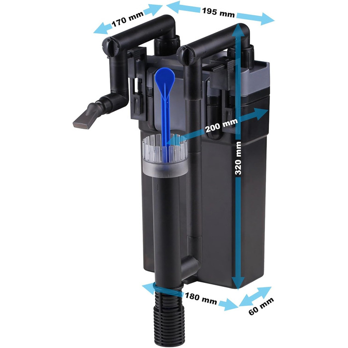 Фільтр навісний SunSun HBL-803 для акваріумів до 150 літрів, 500 л/год